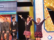 最終決戦にも勝ち進んだ出口・入口・堀ぐっちー。あまりのかわいさに芸人たちも終始笑顔だった。