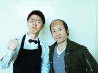 2月10日に大阪・なんばグランド花月にて「しみけん、すっちーの新喜劇60　～座長に・・・なりたいんや！～」を上演する清水けんじ（左）とすっちー（右）。