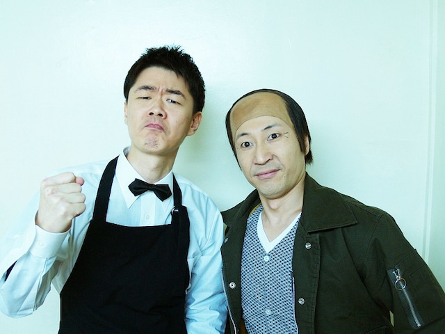 2月10日に大阪・なんばグランド花月にて「しみけん、すっちーの新喜劇60　～座長に・・・なりたいんや！～」を上演する清水けんじ（左）とすっちー（右）。