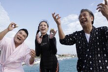 「高田純次・ザキヤマ・土屋アンナのテキトー旅 in 南の島」(c)CTV