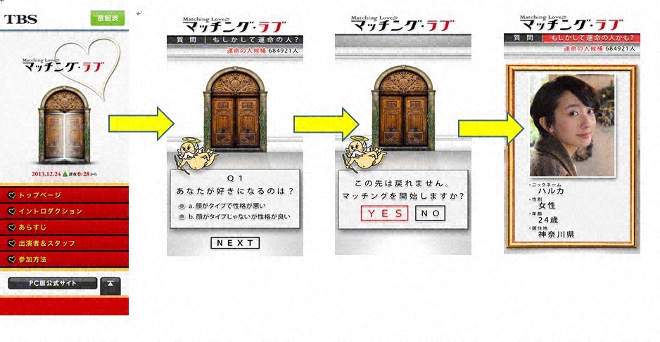 ケータイ公式サイトのイメージ。(c)TBS