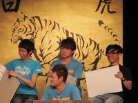 ブレーンマッチに出場したバッドボーイズ佐田率いるバッドボーイズ清人、アンガールズ山根、バッファロー吾郎・竹若。