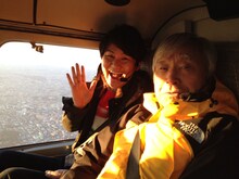 「住んでる人が見たい！世界の超！絶景ハウス」に出演する南原清隆、三浦雄一郎。(c)テレビ東京