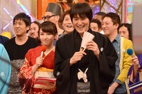 「今年も生だよ！笑いっぱなしのお正月！～2014年ざっくり新年会～」のMCを務めた千原ジュニア。