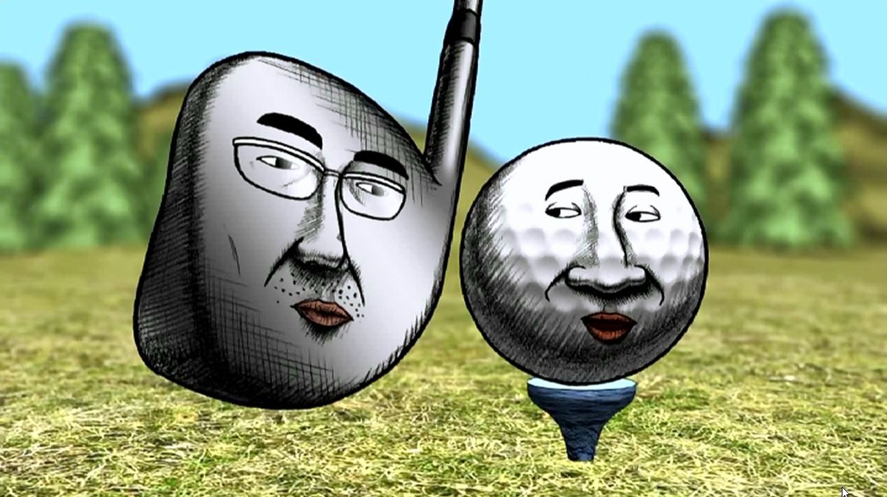 「びびるゴルフボール」(c)ぴったらず