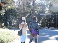 道中はお笑いの話で盛り上がった2人。