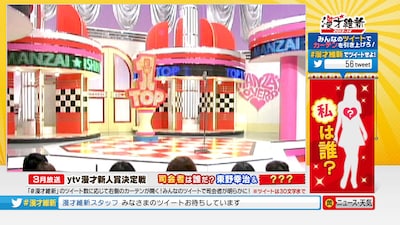 「漫才維新」データ放送表示イメージ。(c)ytv