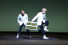 「が～まるちょば サイレントコメディー JAPAN TOUR 2014」公開舞台稽古の様子。