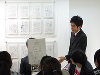 中西が描いた女性客の似顔絵。