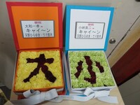 キャイ～ンから2人に贈られた花。