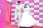 結婚式のデモンストレーションの様子。