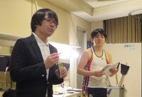 本番直前の2人。