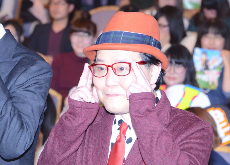 「メガネ試写会」に登壇したダチョウ倶楽部・上島竜兵。