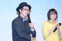 吉田恵輔監督と広瀬アリス（左から）。