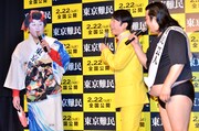 （左から）コウメ太夫、ダンディ坂野、長州小力。