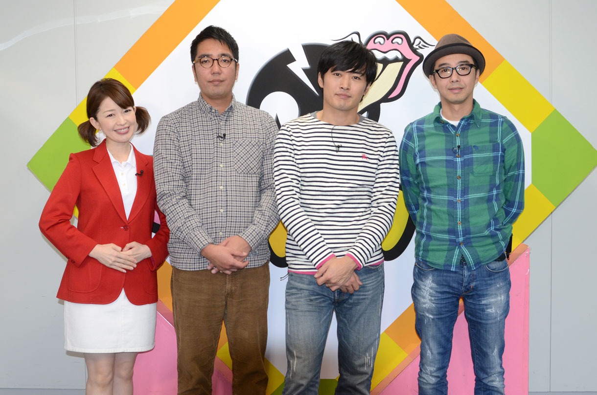 「ゴッドタン」レギュラーメンバーの（右から）おぎやはぎ矢作、劇団ひとり、おぎやはぎ小木、松丸友紀アナウンサー。