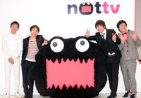 「笑UP！『ウーマン世界征服宣言』」に出演したウーマンラッシュアワー（右）とNON STYLE（左）。