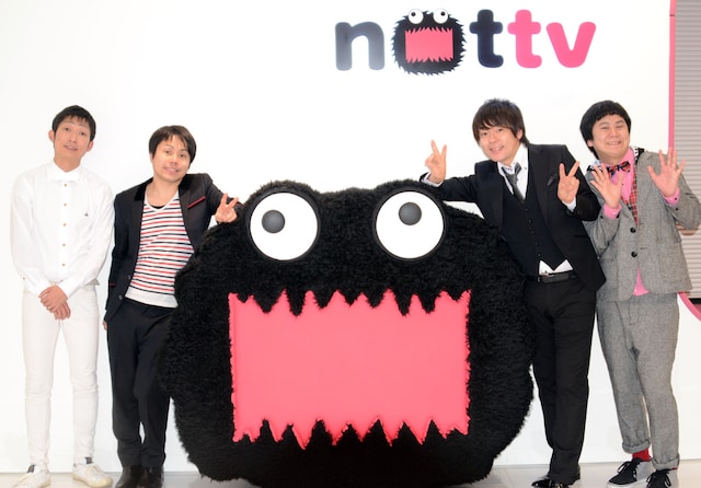 「笑UP！『ウーマン世界征服宣言』」に出演したウーマンラッシュアワー（右）とNON STYLE（左）。