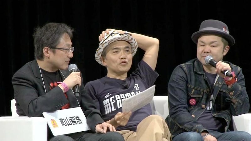 「水道橋博士のメルマ旬報 festival！」の模様。左から町山智浩、水道橋博士、西寺郷太。