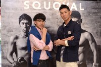 「SQUOVAL」千葉・ららぽーとTOKYO BAY店で1日店長を務めたレイザーラモンHG（右）とピース綾部。