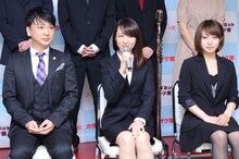 （左から）エネルギー森、あやまん監督、野村麻衣。