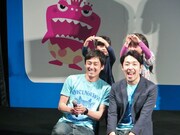 女の子2人に課題をやってもらって嬉しそうな山本と中田。