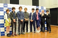 「オールナイトニッポン0（ZERO）」新パーソナリティの（左から）大原櫻子、Czecho No Republicの武井優心、USAGI、ウーマンラッシュアワー、ラブレターズ。