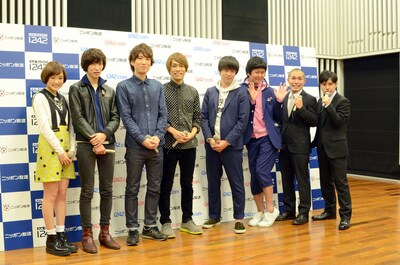 「オールナイトニッポン0（ZERO）」新パーソナリティの（左から）大原櫻子、Czecho No Republicの武井優心、USAGI、ウーマンラッシュアワー、ラブレターズ。