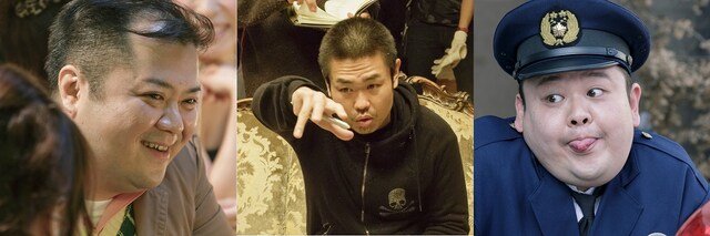 映画「サンブンノイチ」公開初日、ニコニコ生放送の特番に出演する（左から）ブラックマヨネーズ小杉、品川ヒロシ監督、ジューシーズ赤羽。(c)2014「サンブンノイチ」製作委員会