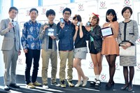 「そこ、キク！」創刊記者発表イベントの出演者達。