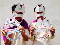 配布されたミラクルエースのお面。