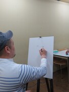 最初のタッチ。