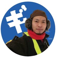 ブギウギ専務 DVD vol.2「ブギウギ奥の細道～冬の章～」の予約特典の缶バッジ「ギ」。