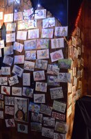 会場に展示された「おしり」の原画。