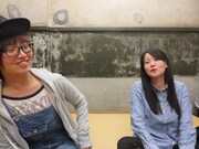 面白いピン芸人になる予定の坂口（左）と面白い清掃員になる予定の阿部（右）。