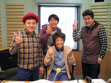 「ゴリけん・パラシュート部隊の『ゴリパラジオ』」（ニッポン放送）の収録を行った、ネプチューン堀内（手前）、ゴリけん（右橋）、パラシュート部隊。