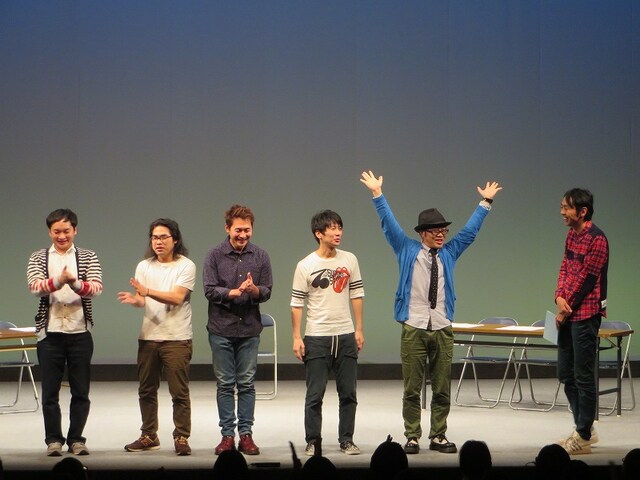 田中が考え中メンバーの鬼ヶ島・アイアム野田、ロッチ中岡、ヒロシ、キングオブコメディ高橋、ドランクドラゴン鈴木、アンガールズ田中。