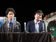 固い空気のためかひとりが話すときは大泉が神妙に。