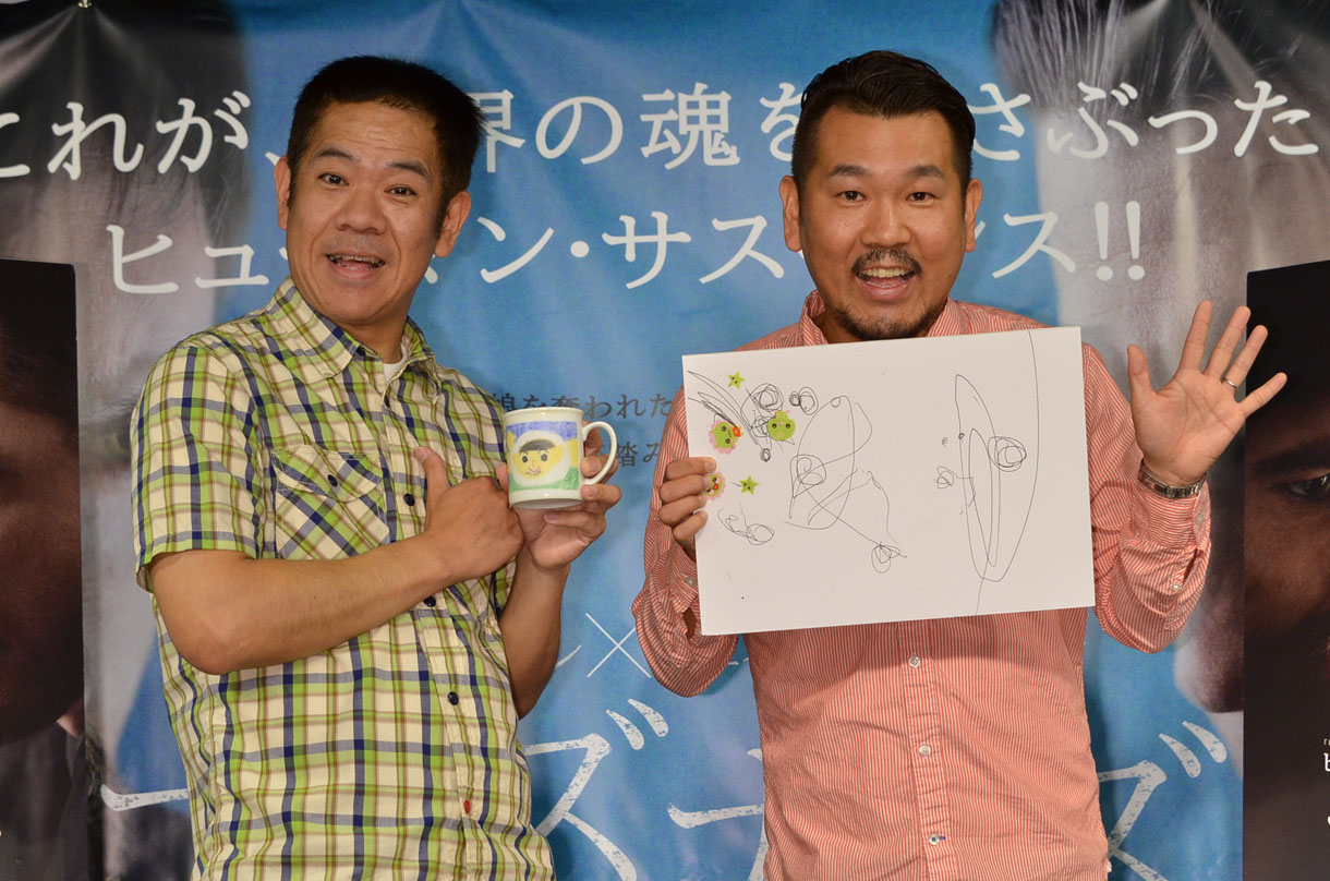 映画「プリズナーズ」の公開記念イベントに出演したFUJIWARA。