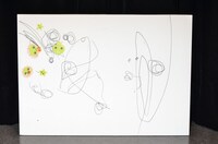 藤本の娘が描いたパパの似顔絵。