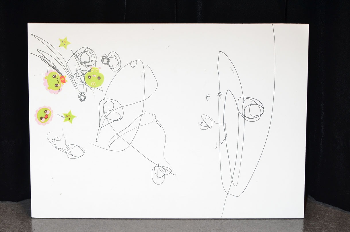 藤本の娘が描いたパパの似顔絵。