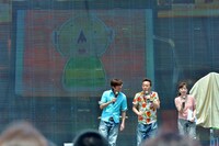 合成音声の「ショウ君」が天の声として登場した場面。