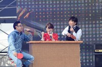 オープニングでコントを繰り広げる東京03・角田、松丸友紀アナウンサー、東京03・飯塚。