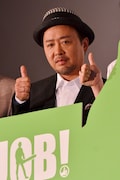 映画「WOOD JOB!(ウッジョブ)~神去なあなあ日常~」の初日舞台挨拶に登壇したマキタスポーツ。