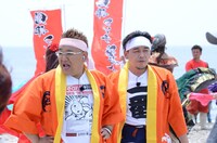 コーナー「生中継！日本全国 地引き網クッキング」の様子。