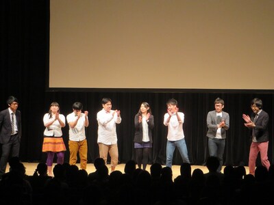 「ケイダッシュライブブレイク　Vol.1」で勝利したRevolutionsのヘラクレス、かぎしっぽ、ねじ、ちょむ＆マッキー。