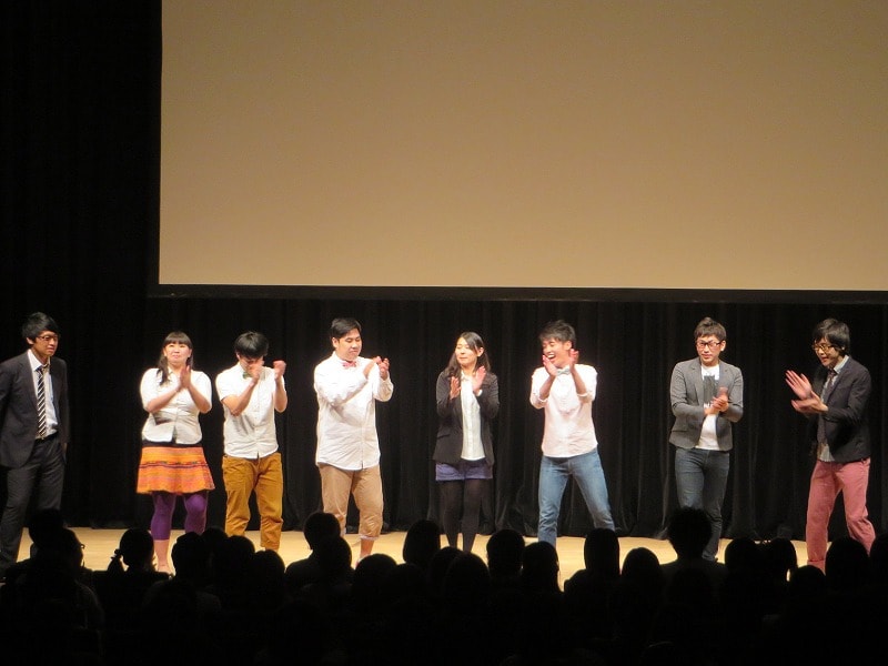 「ケイダッシュライブブレイク　Vol.1」で勝利したRevolutionsのヘラクレス、かぎしっぽ、ねじ、ちょむ＆マッキー。