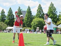 エアーKを決める錦織。