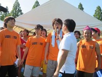 走り高跳びに納得いかない文田。