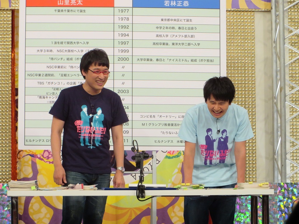 「もっとたりないふたり」#11の南海キャンディーズ山里とオードリー若林。